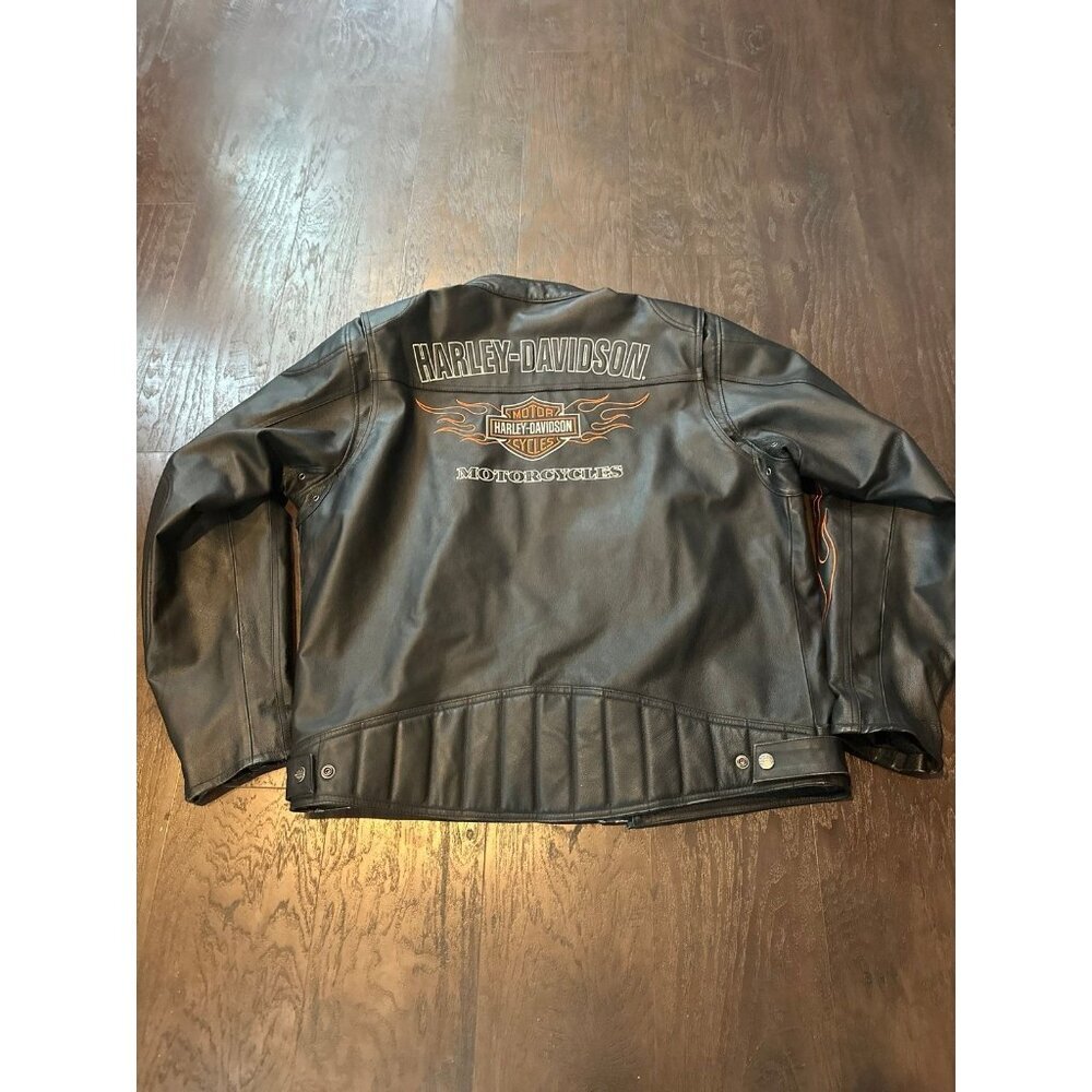 Harley Davidson XL‎ leather motorcycle jacket g24 - Picture 5 of 5
